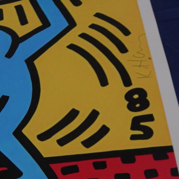 Keith Haring - International Youth Year - signed lithograph and envelope. - Picture 4 of 5